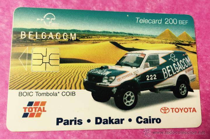 Carte telefoniche di collezione: Tarjeta telef&oacute;nica de B&eacute;lgica - Automovilismo - Jacky Icks - Rallye Par&iacute;s - Dakar - Cairo