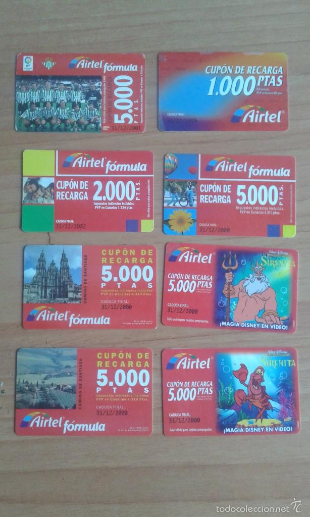 Carte telefoniche di collezione: lote de 8 tarjetas telefonicas