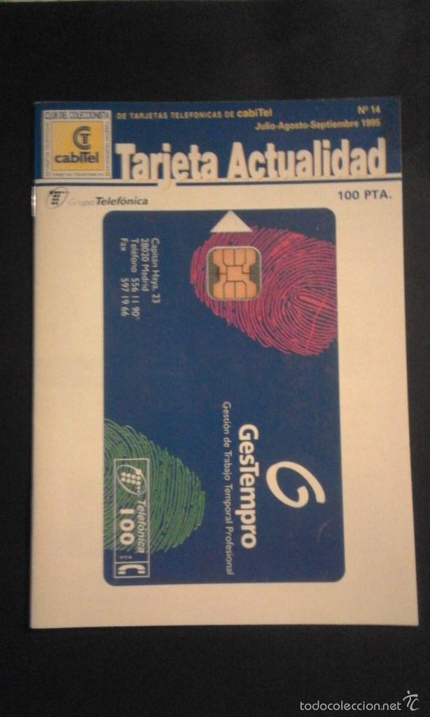 Carte telefoniche di collezione: TARJETA ACTUALIDAD, CABITEL,** TARJETAS TELEFONICAS 1995 ** N&ordm; 14