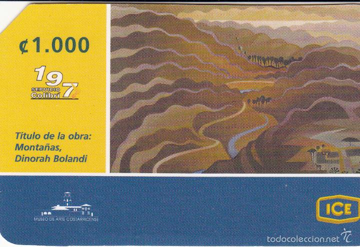 Tarjetas telef&oacute;nicas de colecci&oacute;n: COSTA RICA. 1000 COLONES. 02/2004. MUSEO DE ARTE CONTEMPOR&Aacute;NEO. 'MONTA&Ntilde;AS' DINORAH BOLANDI.