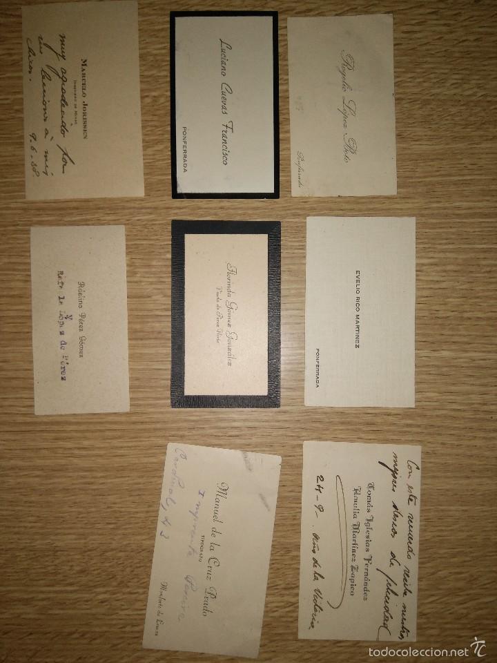Cartes T&eacute;l&eacute;phoniques de collection: Lote de tarjetas de visita de Ponferrada 1930-1940