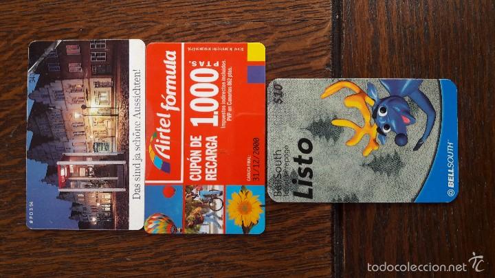Collection telephone cards: tarjeta antigua de telefonos usada , telefonicas .