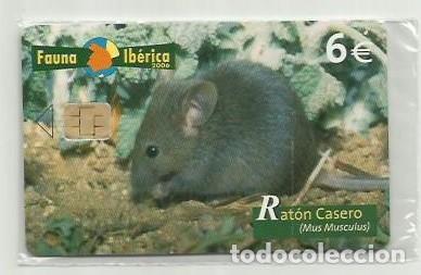Cartes T&eacute;l&eacute;phoniques de collection: ESPA&Ntilde;A 2006 - FAUNA - RATON CASEROL (NUEVA Y PRECINTADA) TIRADA 251000 (VALOR FACIAL)