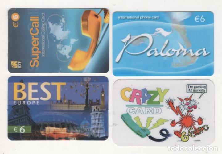 Collection telephone cards: (TC-12) LOTE DE CUATRO (4) TARJETAS TELEFONICA INTERNACIONALES PHONE CARD
