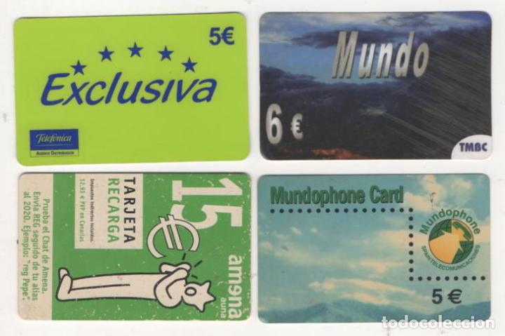 Collection telephone cards: (TC-12) LOTE DE CUATRO (4) TARJETAS TELEFONICA INTERNACIONALES PHONE CARD