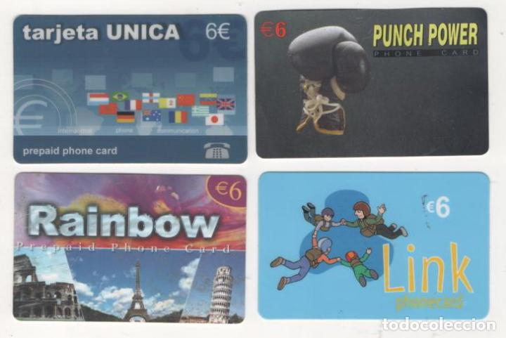 Collection telephone cards: (TC-12) LOTE DE CUATRO (4) TARJETAS TELEFONICA INTERNACIONALES PHONE CARD