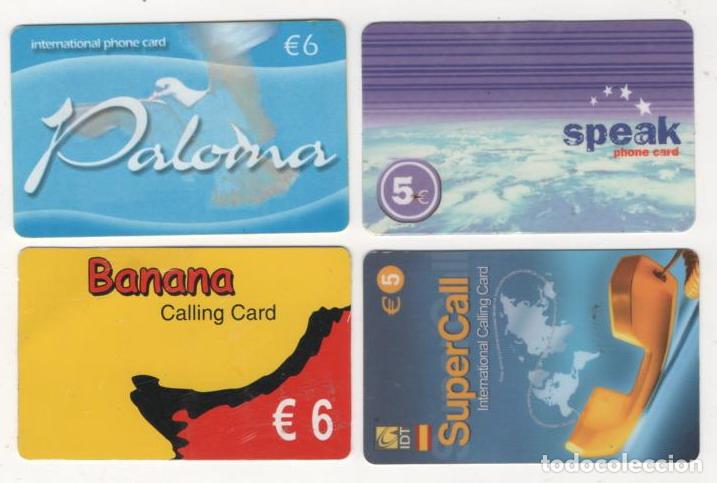 Collection telephone cards: (TC-12) LOTE DE CUATRO (4) TARJETAS TELEFONICA INTERNACIONALES PHONE CARD