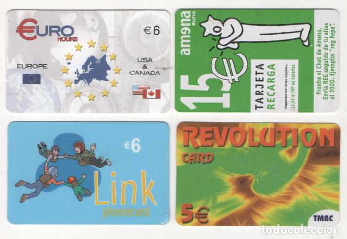 Collection telephone cards: (TC-12) LOTE DE CUATRO (4) TARJETAS TELEFONICA INTERNACIONALES PHONE CARD