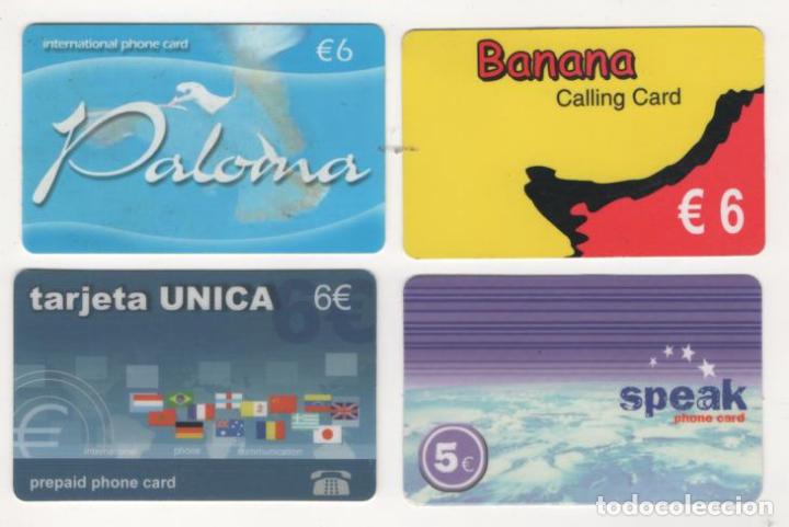 Collection telephone cards: (TC-12) LOTE DE CUATRO (4) TARJETAS TELEFONICA INTERNACIONALES PHONE CARD