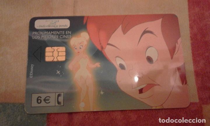 Collection telephone cards: Antigua tarjeta telefonica telecomunicaciones espa&ntilde;a promocion el pais de nunca jamas Disney