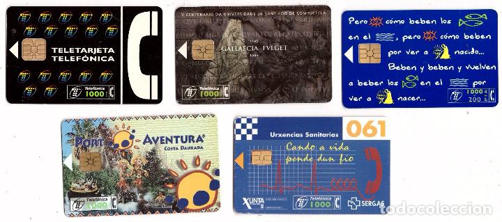 Collection telephone cards: Lote de 5 tarjetas telefonicas