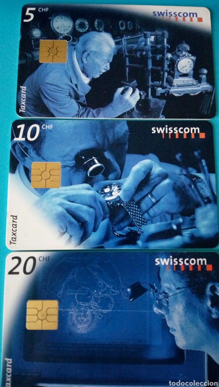 Cart&otilde;es de telefone de cole&ccedil;&atilde;o: Serie de 3 tarjetas telef&oacute;nica Swisscom, Suiza