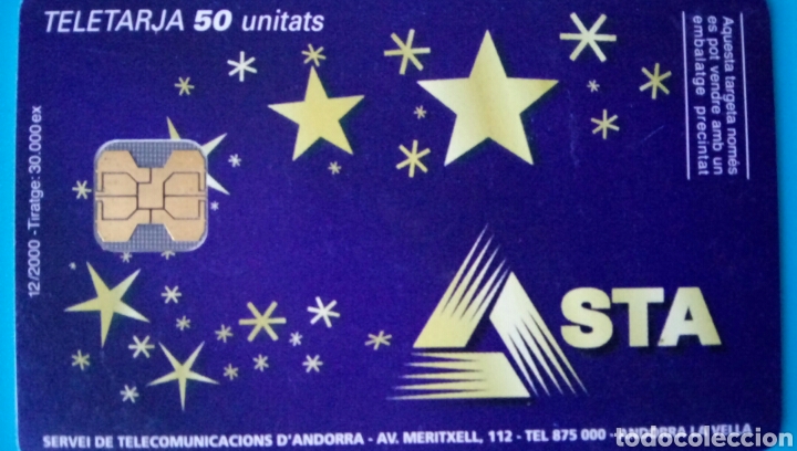 Carte telefoniche di collezione: TARJETA TELEF&Oacute;NICA STA, ANDORRA