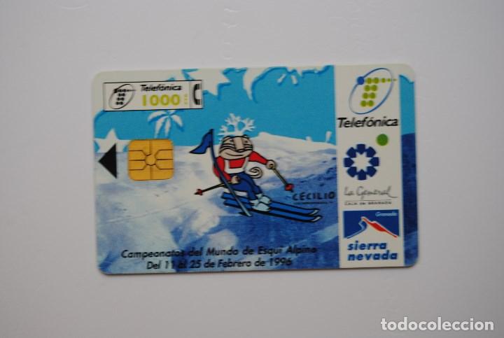 Cartes T&eacute;l&eacute;phoniques de collection: tarjeta telefono usada espa&ntilde;a sierra nevada, 1000 pts.