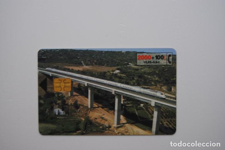 Cartes T&eacute;l&eacute;phoniques de collection: Tarjeta de tel&eacute;fono espa&ntilde;a usada, Ave; 2000+100 ptas