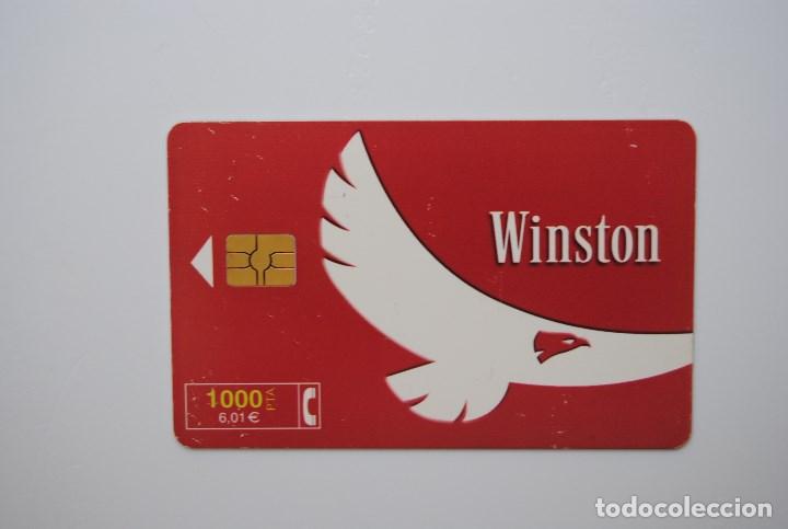 Cartes T&eacute;l&eacute;phoniques de collection: Tarjeta de tel&eacute;fono espa&ntilde;a usada, Winston, 1000 ptas.