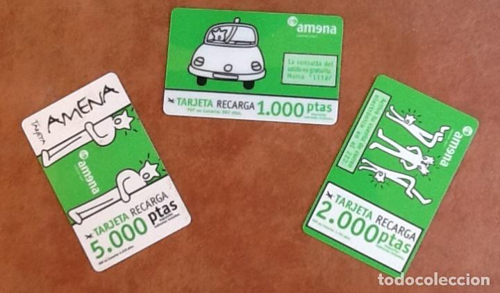 Cartes T&eacute;l&eacute;phoniques de collection: 3 TARJETAS DE AMENA. 1000-2000 y 5000 pesetas.. ENVIO INCLUIDO..