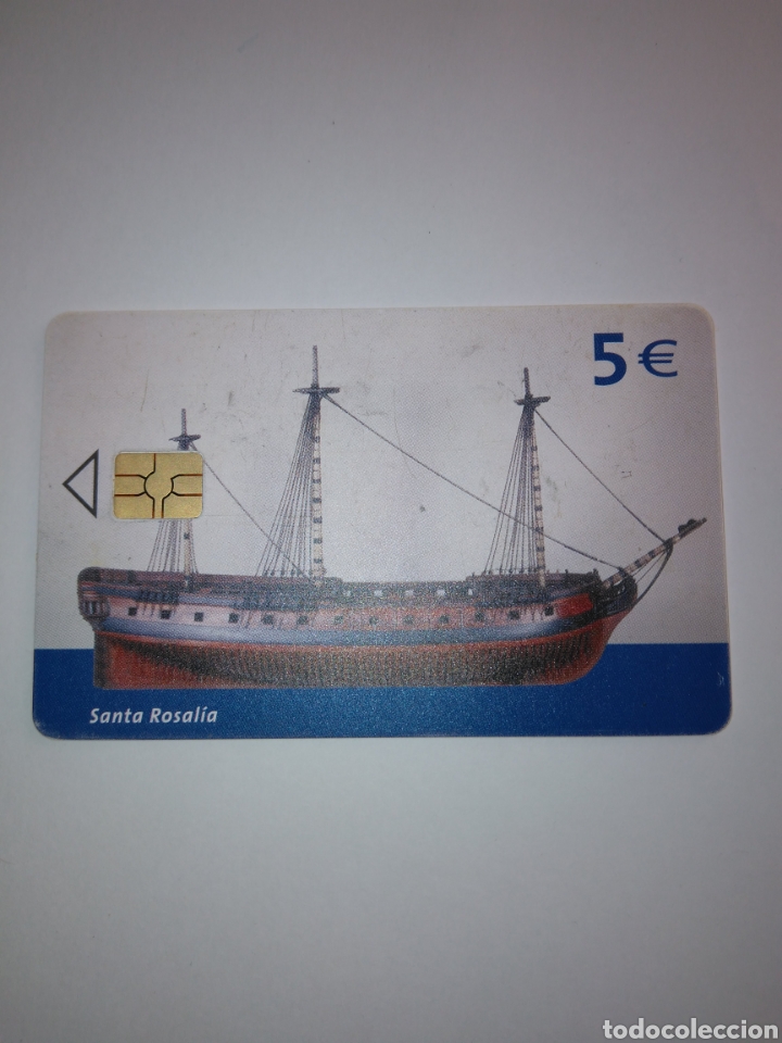 Cartes T&eacute;l&eacute;phoniques de collection: TARJETA TELEF&Oacute;NICA. 09 - 2008. 1000010. 5 EUROS. MUSEO NAVAL. SANTA ROSAL&Iacute;A. EMBARCACI&Oacute;N.