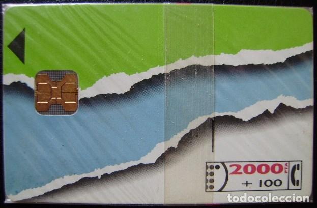 Cartes T&eacute;l&eacute;phoniques de collection: B18 - RASGADO CORPORATIVO II - CON LOGOTIPOS 2.000 PTAS - NUEVA FUNDA ORIGINAL  - A006