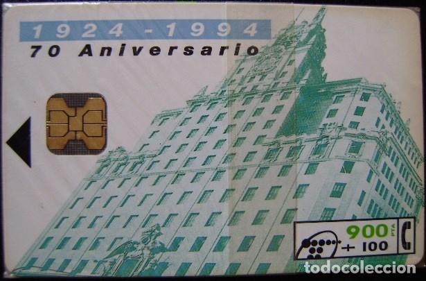 Cartes T&eacute;l&eacute;phoniques de collection: B 28 - 70 ANIVERSARIO DE TELEFONICA - NUEVA CON FUNDA ORIGINAL  - A010