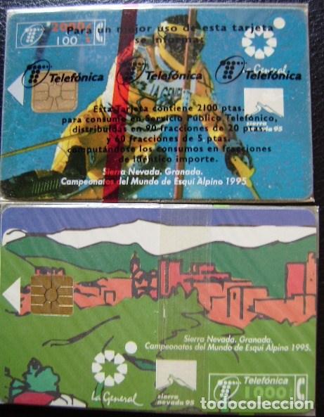 Cartes T&eacute;l&eacute;phoniques de collection: CP 62/63 - CAMPEONATO DE ESQUI GRANADA - SERIE COMPLETA - NUEVAS CON PRECITOS  - A043