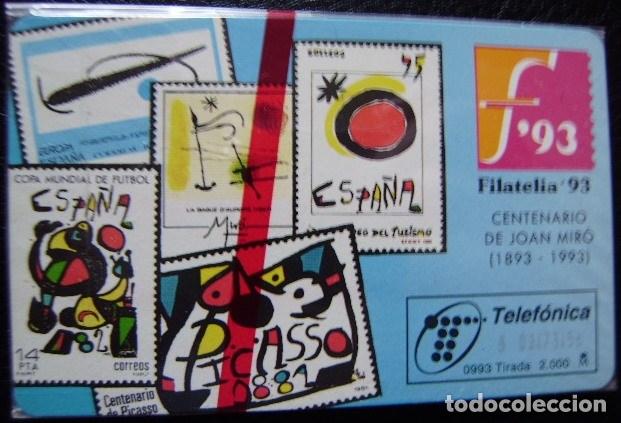 Cartes T&eacute;l&eacute;phoniques de collection: P 26 FILATELIA 93 - TIRADA 2.000 - NUEVA CON PRECINTO ( VER FOTO DEL ANVERSO )  - A063