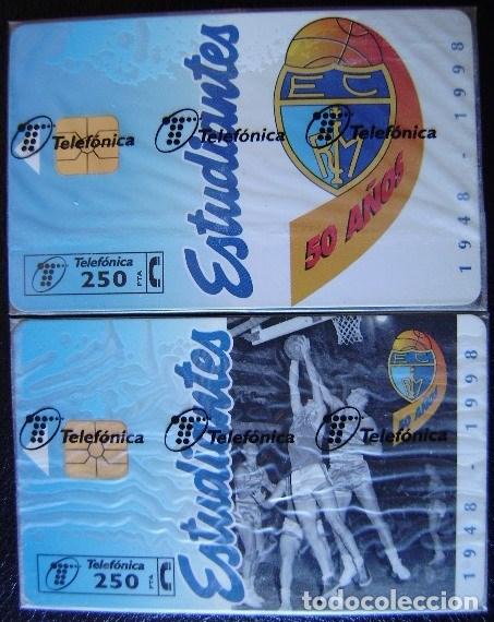 Cartes T&eacute;l&eacute;phoniques de collection: P 281/82 - BALONCESTO 50 A&Ntilde;OS DEL ESTUDIANTE- NUEVAS CON PRECINTO  - A174