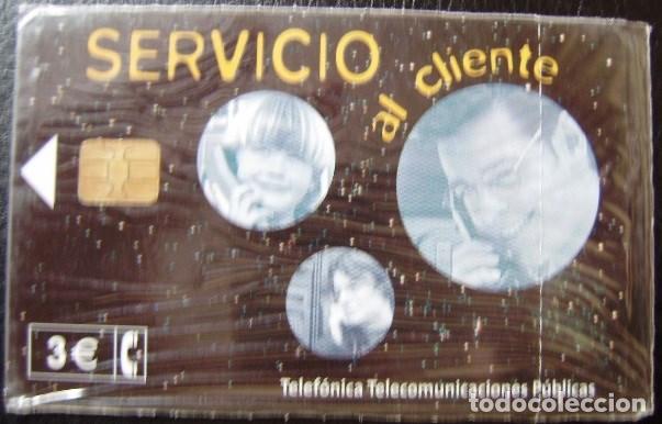Cartes T&eacute;l&eacute;phoniques de collection: P ----- SERVICIO AL CLIENTE 3,00&euro; - 05/2002 - NUEVA CON PRECINTO  - A210