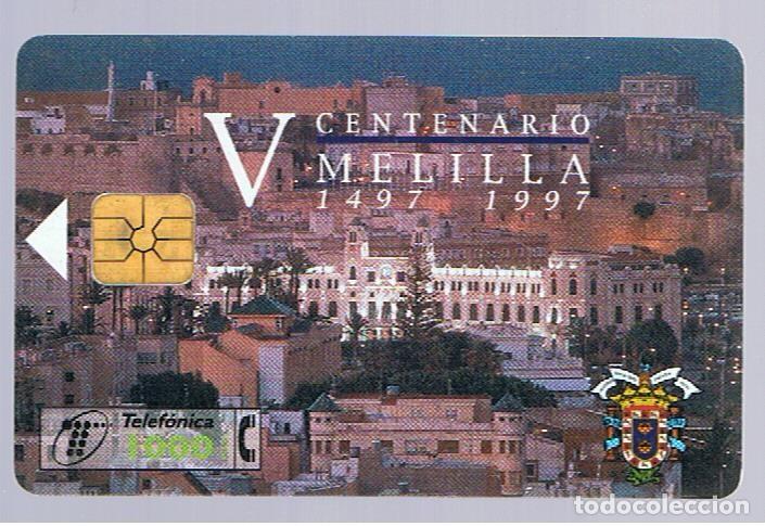 Collection telephone cards: TARJETA TELEFONICA - 5&ordm; centenario MELILLA