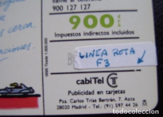 Cartes T&eacute;l&eacute;phoniques de collection: B 38 - VACACIONES 95 - CHIP F3 - N&ordm; GRAVADOS - USADA 1&ordf; CALIDAD - VER FOTO REVERSO - A 270