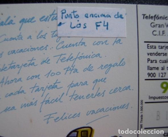 Cartes T&eacute;l&eacute;phoniques de collection: B 38/A - VACACIONES 95 -- CHIP F-4 N&ordm; GRAVADOS - USADA 1&ordf; CALIDAD - A 280