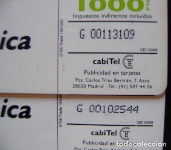 Cartes T&eacute;l&eacute;phoniques de collection: LOTE 2 TARJETAS - B 39 IMAGEN 95 III 1000PTS USADA 1&ordf; CALIDAD - LEER COMENTARIO - A 284