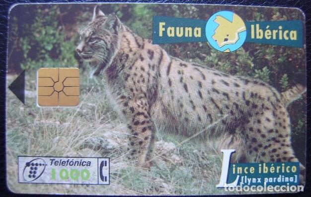 Cartes T&eacute;l&eacute;phoniques de collection: B 46/A - FAUNA IBERICA - LINCE - CHIP F6 - N&ordm; NEGROS - USADA 1&ordf; CALIDAD - A 298