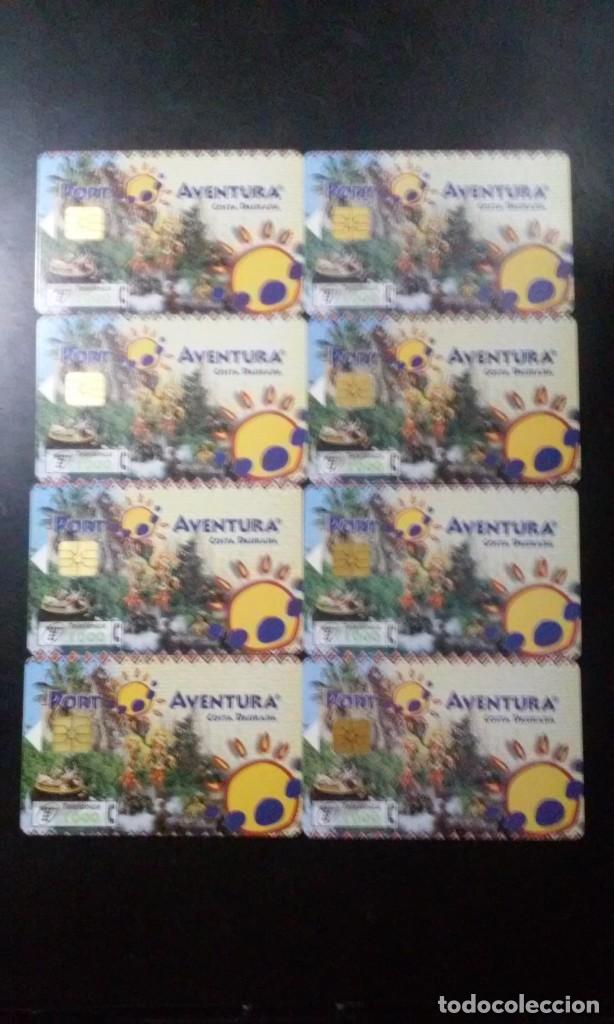 Cartes T&eacute;l&eacute;phoniques de collection: 8 TARJETAS TELEFONICAS . PORT AVENTURA. COSTA DAURADA. 03/1998