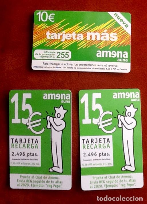 Cartes T&eacute;l&eacute;phoniques de collection: 3 TARJETAS TELEFONICA,. AMENA. EL ENVIO ESTA INCLUIDO.