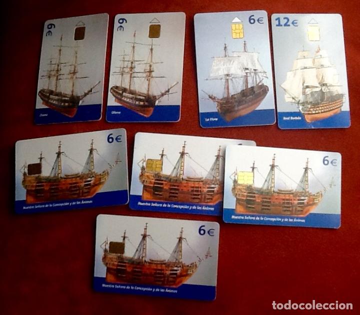 Cartes T&eacute;l&eacute;phoniques de collection: 8 TARJETAS TELEFONICAS . BARCOS. EL ENVIO ESTA INCLUIDO.