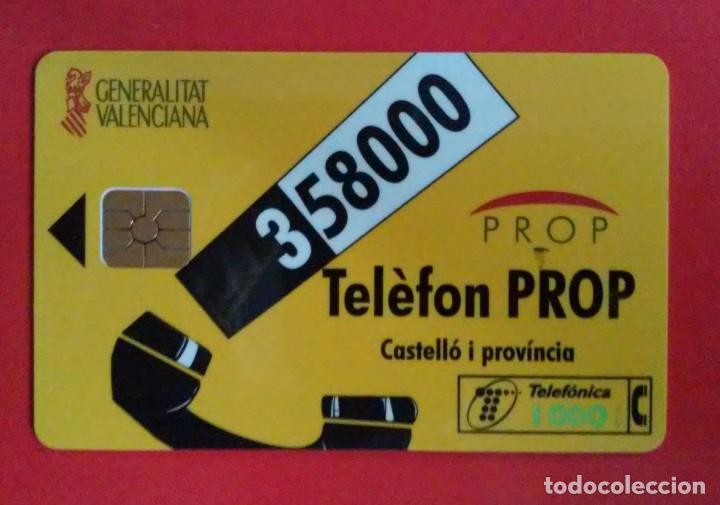 Sammlung von Telefonkarten: 1 TARJETA TELEFONICA USADA ESPA&Ntilde;A TEMA:TELEFON PROP CASTELL&Oacute; I VALENCIA - 1000 PTAS - 08/97
