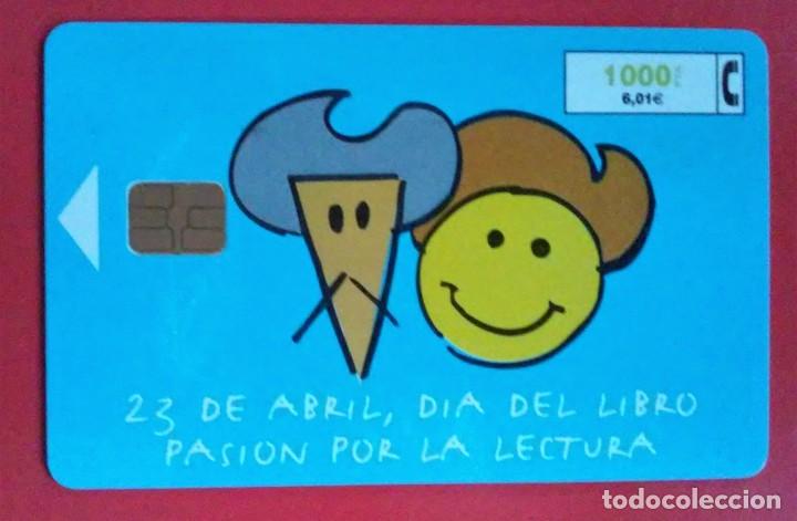 Sammlung von Telefonkarten: 1 TARJETA TELEF&Oacute;NICA (USADA) TEMA:D&Iacute;A DEL LIBRO - QUIJOTE