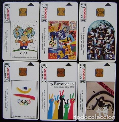Tarjetas telef&oacute;nicas de colecci&oacute;n: JJ. OO. BARCELONA 92 CP 011/16 - SERIE COMPLETA - USADA 1&ordf; CALIDAD  - A 400
