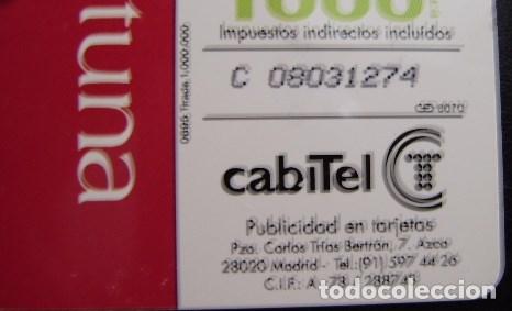 Tarjetas telef&oacute;nicas de colecci&oacute;n: FORTUNA - CP68/1 - PUNTO SOBRE LA B - USADA 2 FOTOS - A 424