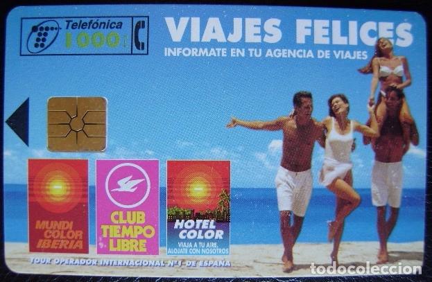 Tarjetas telef&oacute;nicas de colecci&oacute;n: VIAJES FELICES - CP 79 A - CHIP F6 -  USADA 1&ordf; CALIDAD - A 443