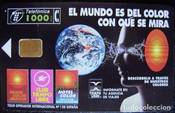 Tarjetas telef&oacute;nicas de colecci&oacute;n: MUNDICOLOR DE 1000 PTS - CP 90 - USADA 1&ordf; CALIDAD - A 451