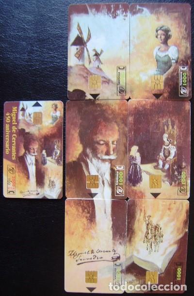Tarjetas telef&oacute;nicas de colecci&oacute;n: PUZLE DE CERVANTE - SERIE COMPLETA - CP 101-107 USADA DE 1&ordf; CALIDAD - A 454