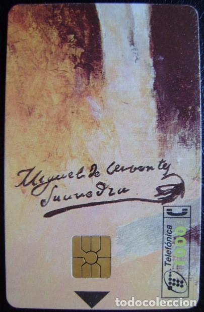 Tarjetas telef&oacute;nicas de colecci&oacute;n: PUZLE DE CERVANTE - FIRMA - CP 106 - USADA 1&ordf; CALIDAD - A 460