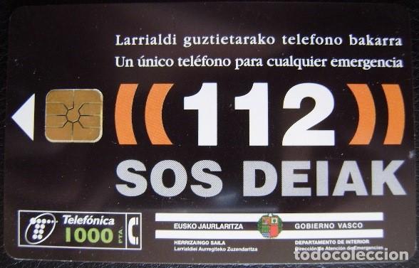 Tarjetas telef&oacute;nicas de colecci&oacute;n: TELEFONO DE EMERGENCIA - CP 137 - USADA 1&ordf; CALIDAD  - A 475