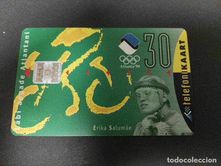 Tarjetas telef&oacute;nicas de colecci&oacute;n: ESTONIA. TARJETA TELEFONICA. DEPORTES. CICLISMO. ERIKA SALUM&Auml;E. MEDALLISTA OLIMPICA