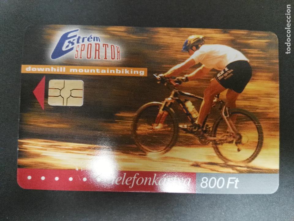 Tarjetas telef&oacute;nicas de colecci&oacute;n: HUNGRIA. TARJETA TELEFONICA. DEPORTES. CICLISMO. MOUNTAIN BIKE. USADA DE 800 Ft.