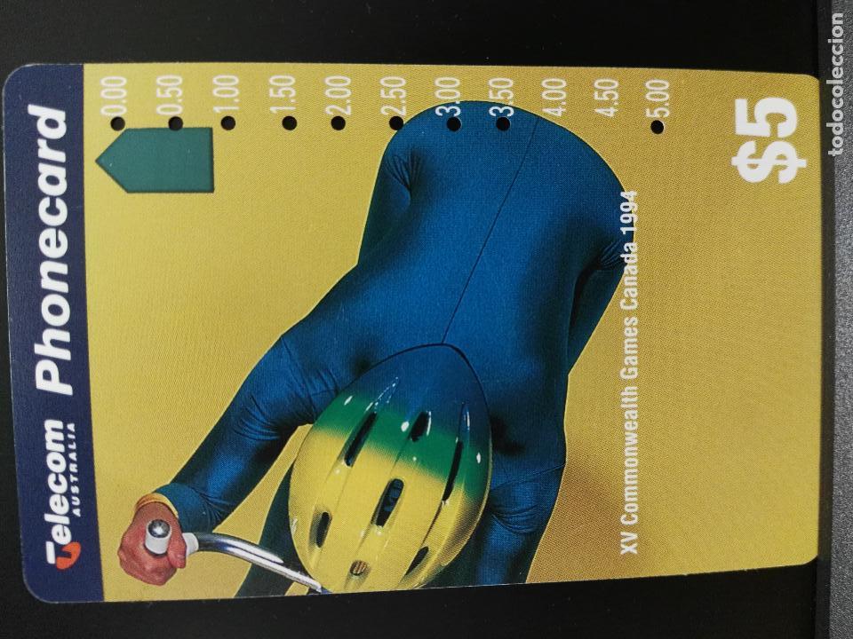 Tarjetas telef&oacute;nicas de colecci&oacute;n: AUSTRALIA. TARJETA TELEFONICA. DEPORTES. CICLISMO. XV JUEGOS DE LA COMMONWEALTH 1994. USADA DE 5$