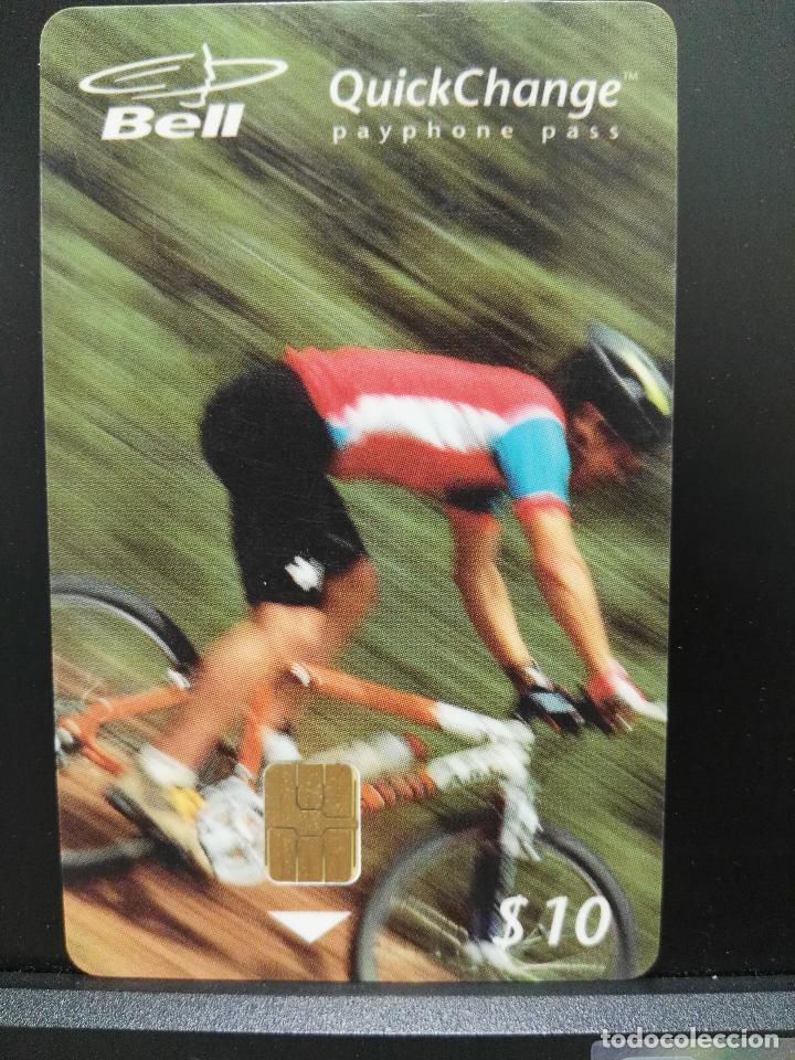 Tarjetas telef&oacute;nicas de colecci&oacute;n: CANADA. TARJETA TELEFONICA. DEPORTES. CICLISMO. MOUNTAIN BIKE. USADA DE 10$