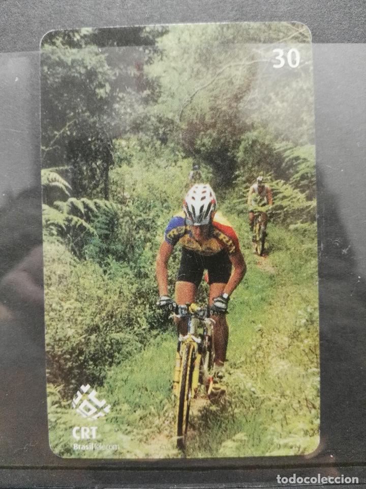 Tarjetas telef&oacute;nicas de colecci&oacute;n: BRASIL. TARJETA TELEFONICA. DEPORTES. CICLISMO. MOUNTAIN BIKE. USADA DE 30 CREDITOS